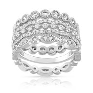 Lot de 3 bagues argent 925 zirconia