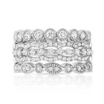Lot de 3 bagues argent 925 zirconias - vue 3
