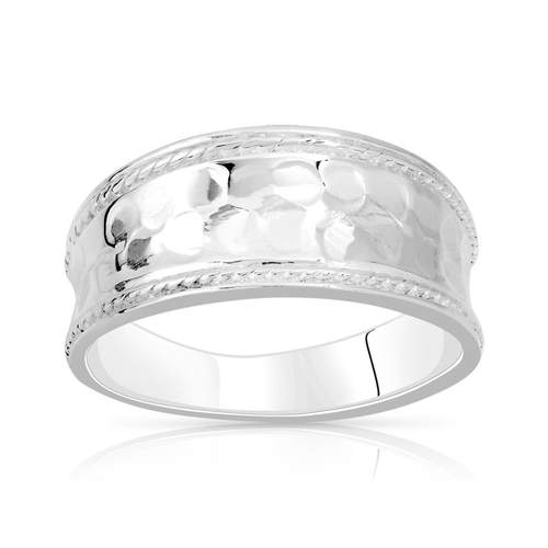 Bague argent 925 martelée