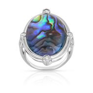 Bague argent 925 nacre abalone