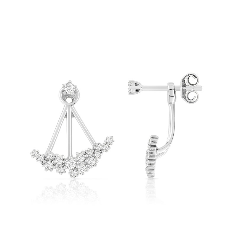 Boucles D oreilles Argent 925 Sous Lobes Zirconias MATY