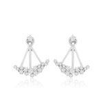 Boucles d'oreilles argent 925 sous lobes zirconias - vue D1