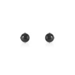 Boucles d'oreilles argent 925 et céramique noire - vue D1