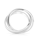 Bague argent 925 3 anneaux mobiles entrelacés - vue 2