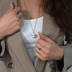 Bague argent 925 3 anneaux mobiles entrelacés - vue porté 1