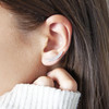 Boucles d'oreilles argent 925 contours zirconias - vue Vporté 1