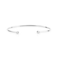 Bracelet jonc argent zirconia diamètre 56 mm
