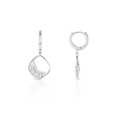Boucles d'oreilles argent 925 zirconia - vue V1