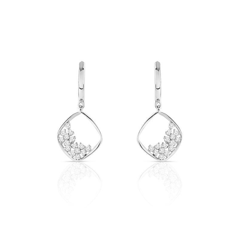 Boucles d'oreilles argent 925 zirconia - vue VD1