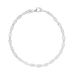 Bracelet argent 925 maille plate 18 cm - vue 1