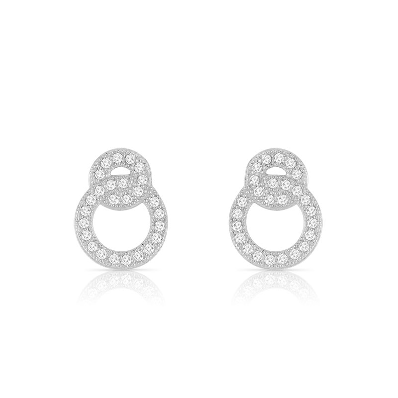 Boucles d'oreilles argent 925 zirconia - vue VD1