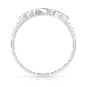 Zilveren zirkonia beer ring