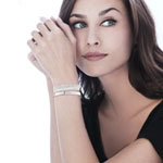 Bracelet jonc argent 925 poli - vue porté 1