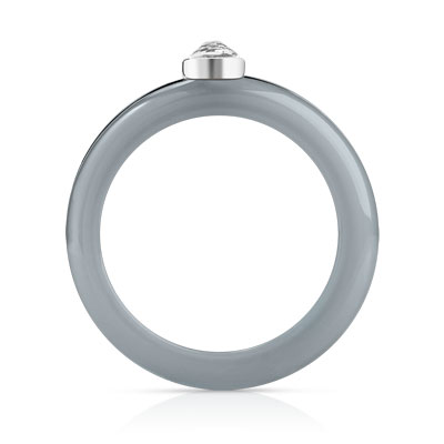 Bague argent 925 resine zirconia - vue V2