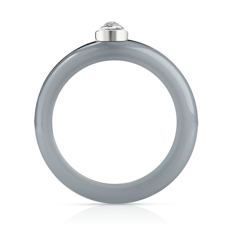 Bague argent 925 resine zirconia - vue V2