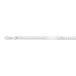 Bracelet identité argent 925 maille gourmette personnalisable 21 cm - vue 1