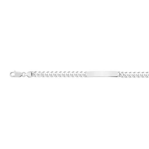 Bracelet identité argent 925 maille gourmette personnalisable 21 cm