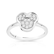 Bague Mickey argent 925 zirconia blanc Disney