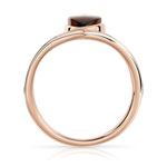 Bague argent 925 ajourée rosé ambre taille marquise - vue 2