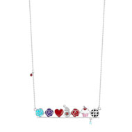 Collier argent 925 laqué et zirconia