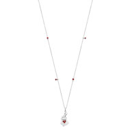 Collier argent 925 laqué et zirconia