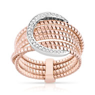 Bague argent 925 rosé zirconia