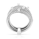 Bague argent 925 acier  zirconia - vue 2