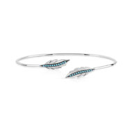 Bracelet jonc argent 925 pierres imitation