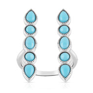 Bague argent 925 pierres imitation