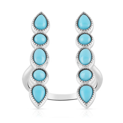 Bague argent 925 pierres imitation - vue V1