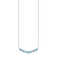 Collier argent 925 pierres imitation