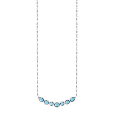Collier argent 925 pierres imitation - vue V1