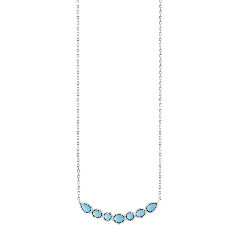 Collier argent 925 pierres imitation - vue V1