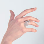 Bague argent 925 zirconia - vue porté 2