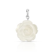 Pendentif argent 925 nacre