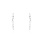 Créoles argent 925 striées 33.50 mm - vue D1