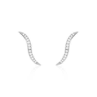 Boucles d'oreilles argent 925 zirconia - vue VD1