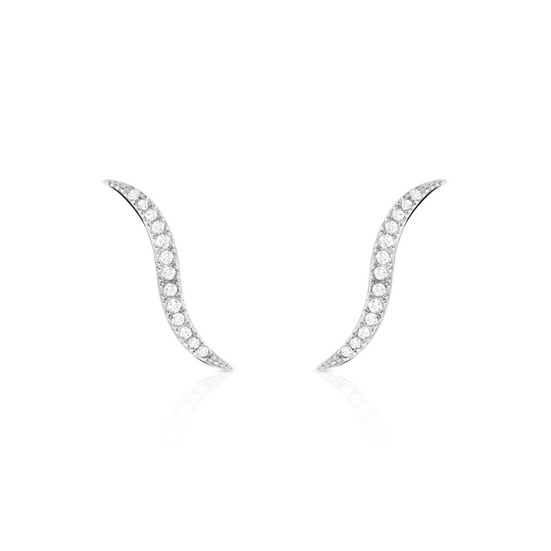 Boucles d'oreilles argent 925 zirconia - vue VD1
