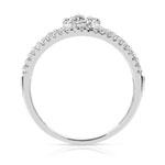 Bague argent 925 fleur zirconias - vue 2