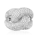 Bague argent 925 noeud zirconias - vue 3