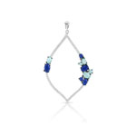 Pendentif argent 925 zirconia - vue 1
