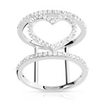 Bague argent 925 zirconia - vue 1