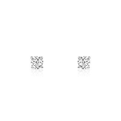 Boucles d'oreilles argent 925 zirconia - vue VD1