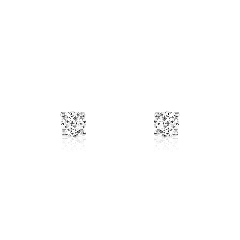 Boucles d'oreilles argent 925 zirconia - vue VD1