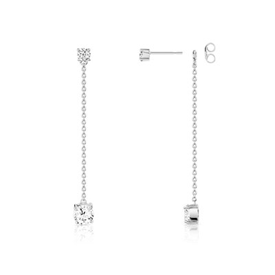 Boucles d'oreilles argent 925 zirconia - vue VD3