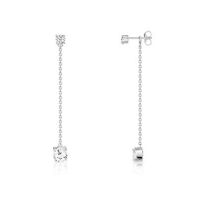 Boucles d'oreilles argent 925 zirconia - vue VD4