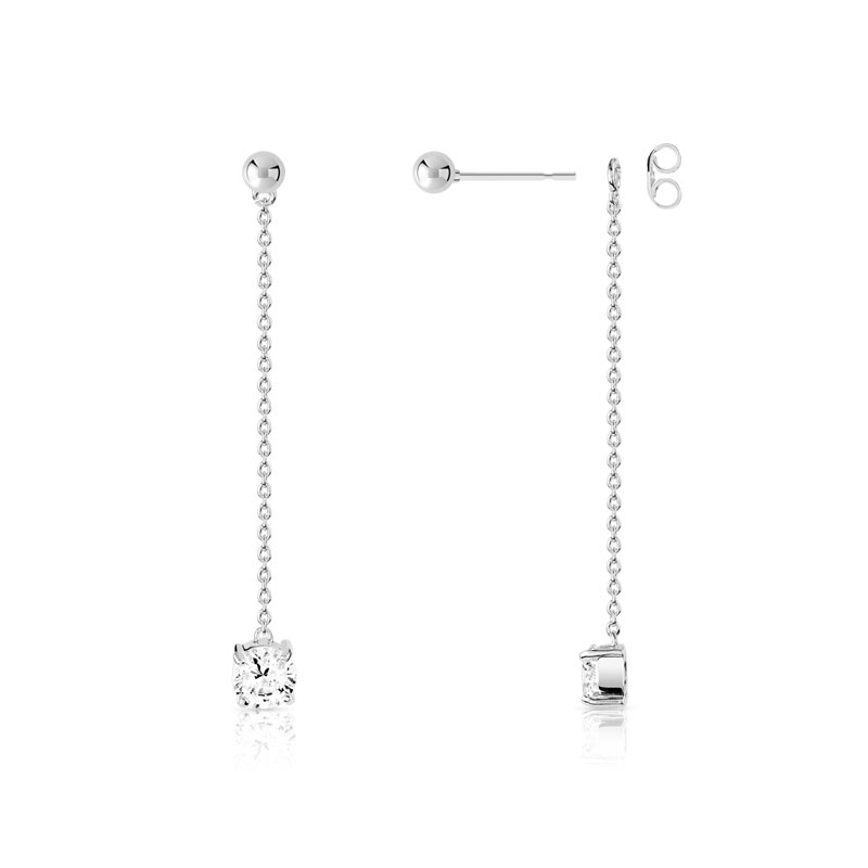 Boucles d'oreilles argent 925 - vue VD3