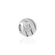 Charm's argent 925 motif vague et zirconia
