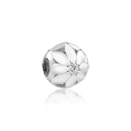 Charm's argent 925 zirconia motif fleur