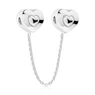 Chaine de confort argent 925 motif coeur